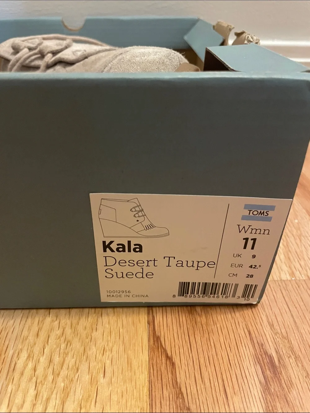 Toms Men's Suede Chukka Wedge Boots in Light Taupe